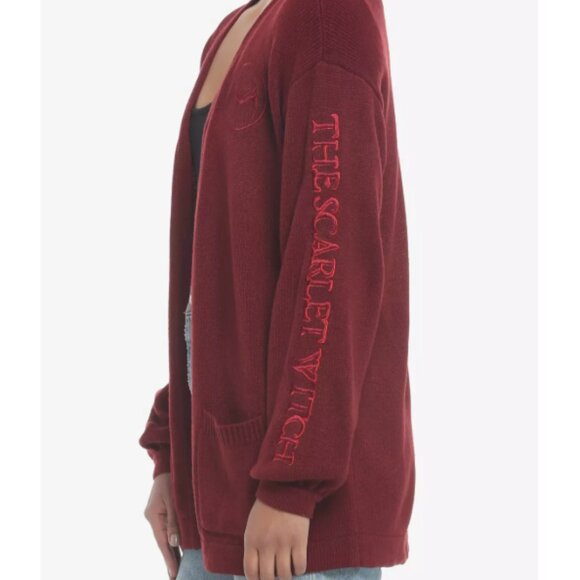 Hot Topic Marvel WandaVision Scarlet Witch Open Front Cardigan Sz3X - Picture 3 of 10